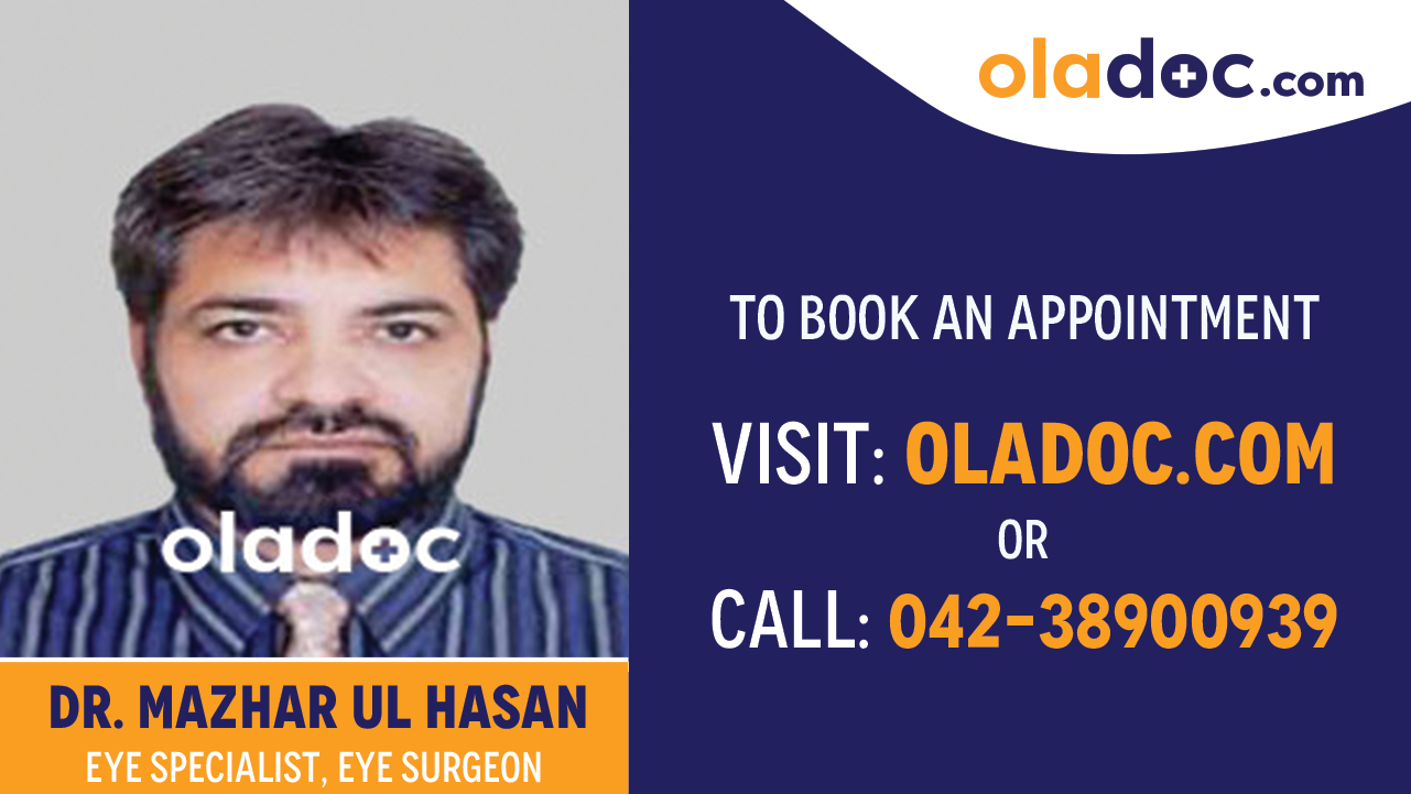 Book appointment with Dr. Mazhar Ul Hasan- best Eye Specialist Karachi